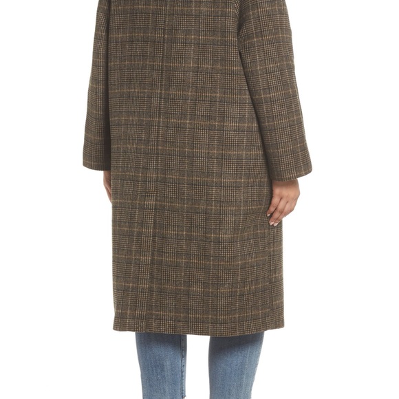 NWOT Avec Les Filles Double Face Plaid Wool Blend Coat | Size S - Picture 4 of 7
